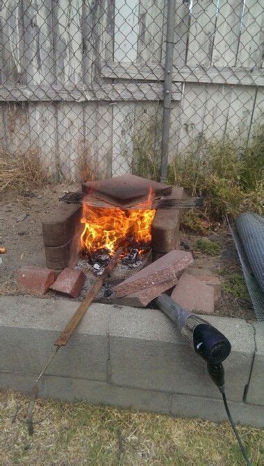 My First Attempt At A Home Made Forge Home Made Forge Outdoor Decor