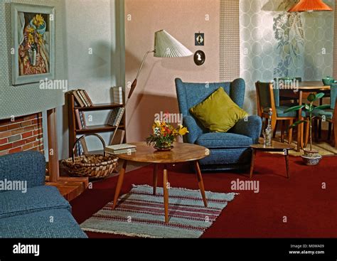 British Living Room C 1960 Stock Photo Alamy