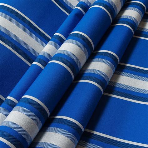 Sunbrella® Awning Stripe 4755 0000 Pacific Blue Fancy 46 Fabric