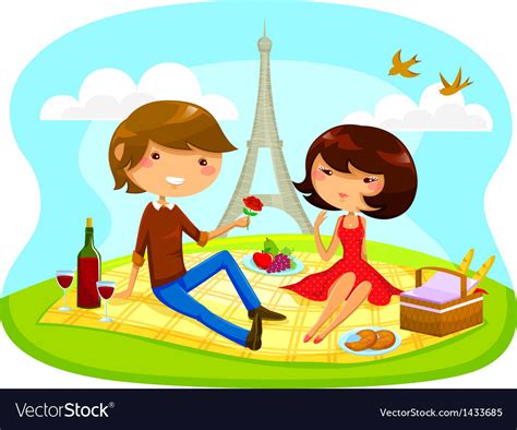 Romantic Picnic Royalty Free Vector Image Vectorstock