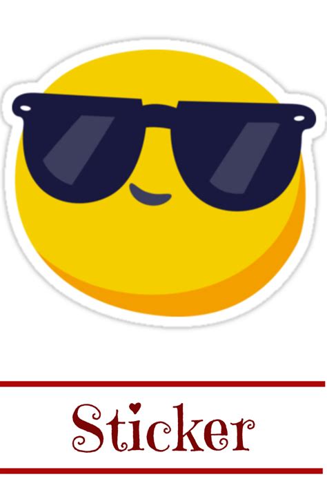 Emoji Sunglasses Sticker Sticker By Vanessavolk Sunglasses Women
