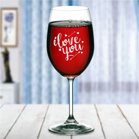 Love You Wine Glass Winni