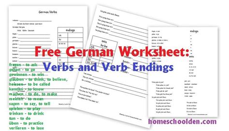 Free German Worksheets For Beginners Homeschool Denhomeschool Den
