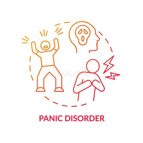 Panic Disorder Red Gradient Concept Icon Stock Vector Illustration Of