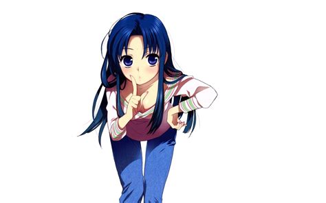 1920x1200 Anime Girl Hair Blue Gesture Silence Jeans Wallpaper Coolwallpapersme
