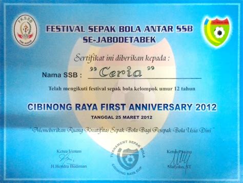Maybe you would like to learn more about one of these? Format Contoh Sertifikat Sepak Bola Paling Banyak di Pakai ...