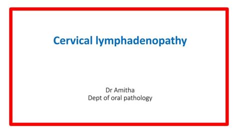 Cervical Lymphadenopathy Ppt