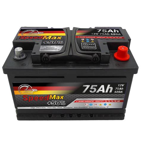 Car Battery Speed Max 75ah 680a 12v L3b Ebay