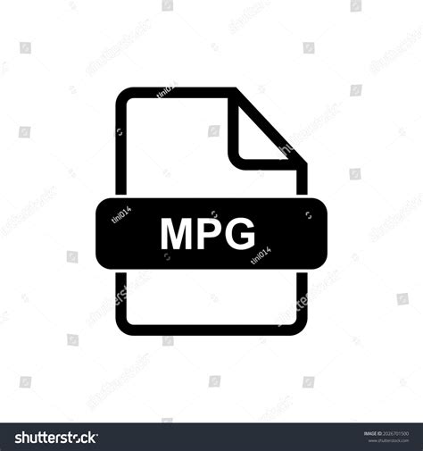 Mpg File Format Icon Vector Sign Stock Vector Royalty Free 2026701500