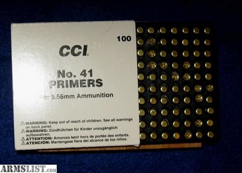 Armslist For Saletrade Cci 41 Small Rifle Military Primers 556