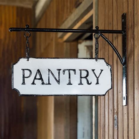 Metal Pantry Sign With Display Bar The Market