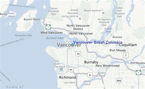 Vancouver British Columbia Tide Station Location Guide