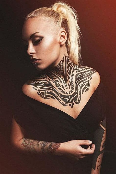 Full Neck Tattoo The Chest Tattoos For Women Female