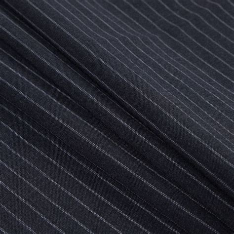 Black And White Double Pinstriped Wool Suiting Wool Suit Suiting