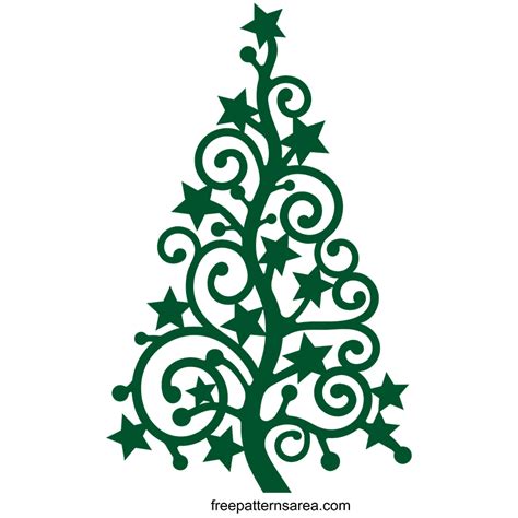 stylized christmas xmas tree silhouette vector art