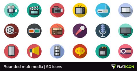 Rounded Multimedia 50 Free Icons Svg Eps Psd Png Files