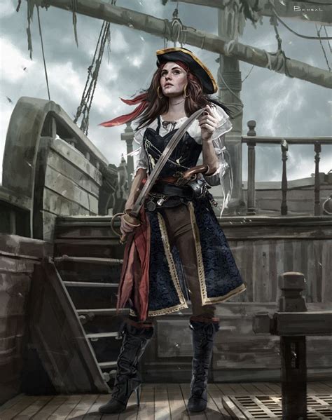 Artstation Pirates Girl David Benzal Pirate Woman Pirate Art Girl Pirates