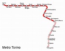 Mappa di Metropolitana di Torino, Italia