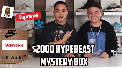 2000 Hypebeast Mystery Box Unboxing Feat My Little Bro Youtube