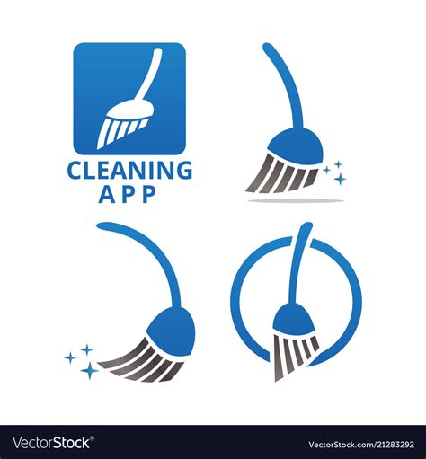 Cleaning Service Logo Design Template Royalty Free Vector