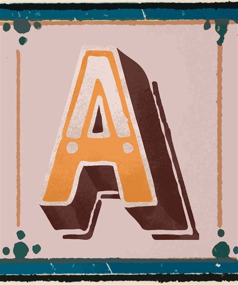 Capital Letter A Vintage Typography Style Download Free Vectors