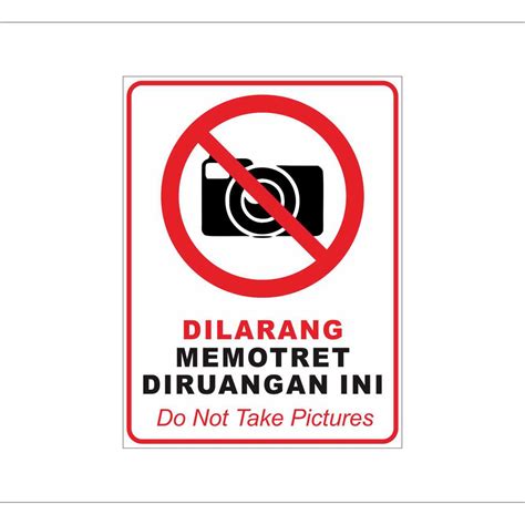 Stiker Dilarang Memotret Lazada Indonesia