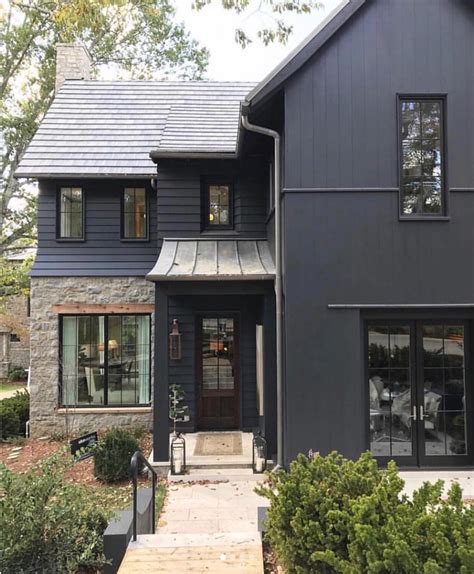 Love The Charcoal Gray Modern Farmhouse Exterior House Exterior