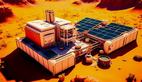 Artist S Rendering Of Solar Powered Space Station In The Desert