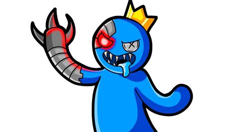 Drawing Blue Cyborg Robot From Rainbow Friends Roblox Drawings Youtube