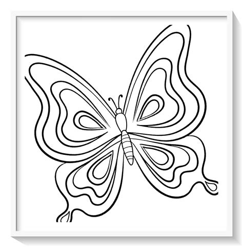 mariposa para colorear e imprimir Dibujo imágenes