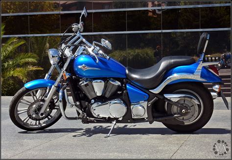 Beautiful Metallic Blue Kawasaki Motorcycle Vulcan 900 Cus Flickr