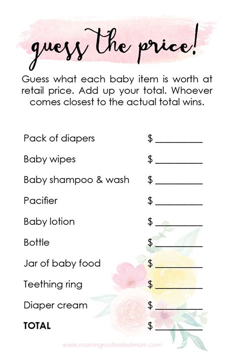 Free Baby Shower Games Printable Worksheets 7 Best Images Of Fun Baby