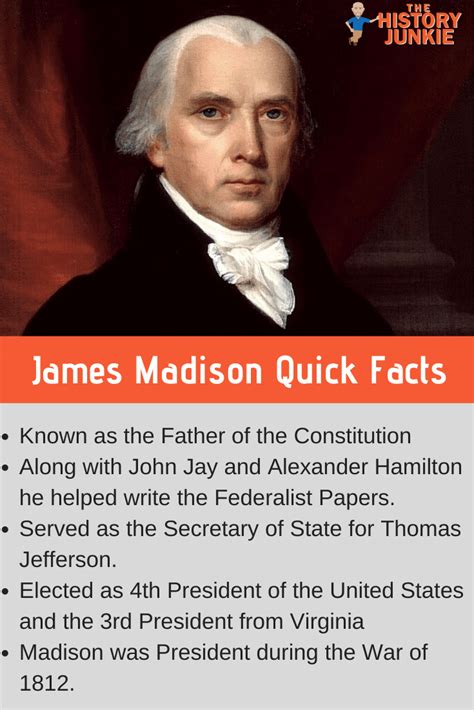 President James Madison Facts And Timeline The History Junkie