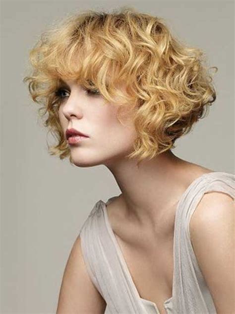 This old hollywood glam look can be recreated with a curling wand, bobby pins, and a dramatic side part. 15 Curly Perms For Short Hair - crazyforus