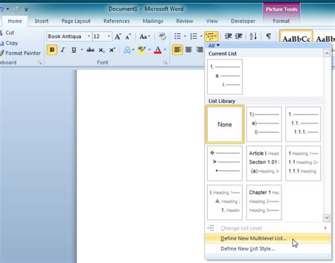 How To Create Multilevel List In Ms Word Printable Templates