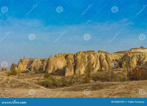 Cappadocia Landscape In Autumn Stock Image Image Of Cones Cave 93587391