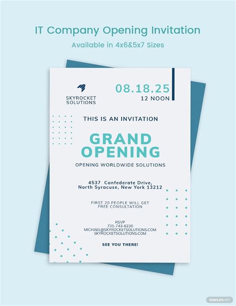 It Company Opening Invitation Template Download In Word Illustrator