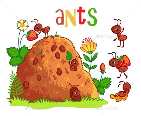 How To Draw A Ant Hill Step By Step Drawing Easy