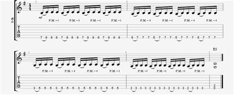 Single Note Guitar Riff Gallop Rhythm Picking With Hammer Ons And Palm