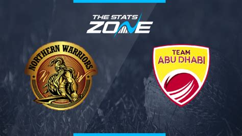 2019 T10 League Northern Warriors Vs Team Abu Dhabi Preview