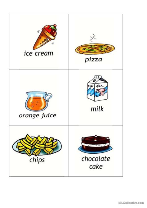 Food Picture Dictionary English Esl Worksheets Pdf And Doc