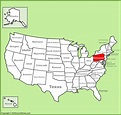 Pennsylvania location on the U.S. Map - Ontheworldmap.com