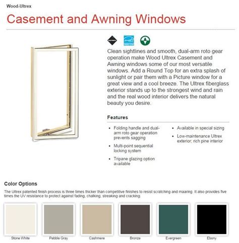 Marvin Integrity Windows Choose From 6 Colors Windows Awning