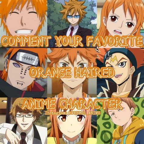 Orange Hair Characters Favorite Orange Haired Anime Character