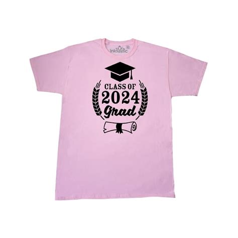 Inktastic Class Of 2024 Grad With Diploma And Graduation Cap T Shirt