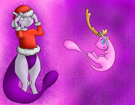 Mew And Mewtwo Are Ready For Christmas By Shadowfeylin On Deviantart