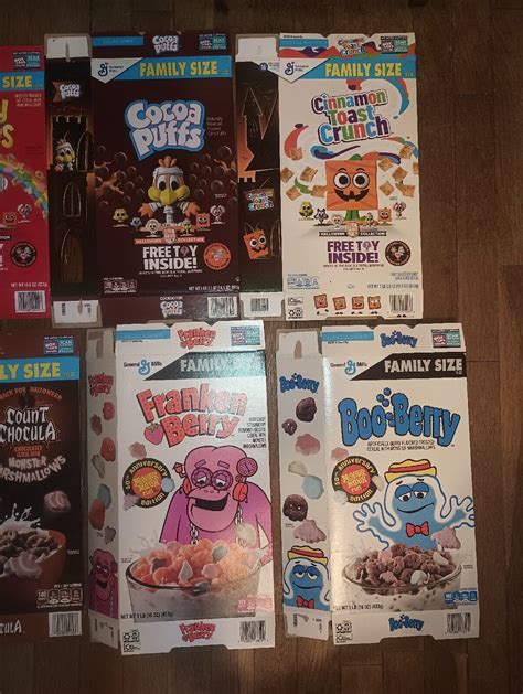 Monster Cereals Empty Boxes Chocula Frankenberry Boo Berry Th Anniversary Ebay