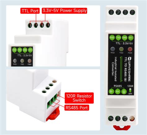 Buy Waveshare Rail Mount Ttl To Rs Galvanic Isolated Converter