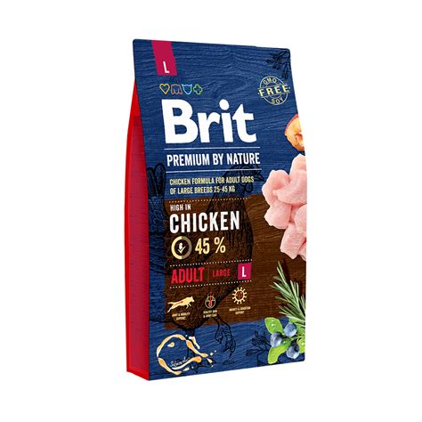 Сухой корм для взрослых собак крупных пород Brit Premium By Nature