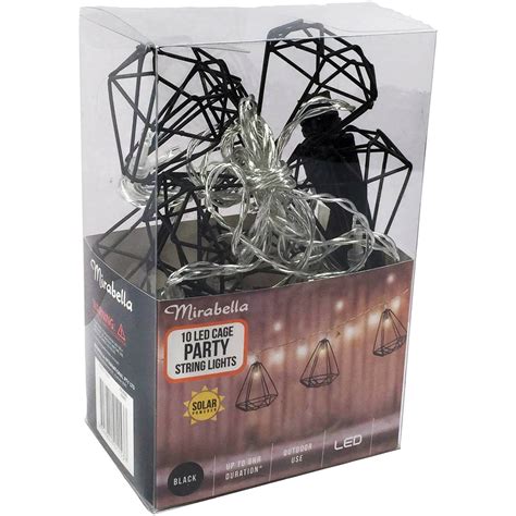 Mirabella 10 Led Solar Cage Party String Lights Each Woolworths